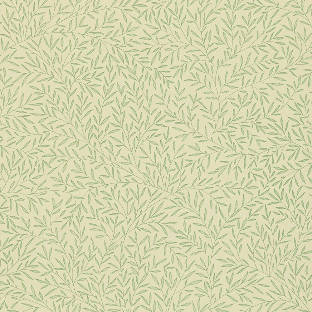 Lily Leaf Wallpaper 107 by Morris & Co in Eggshell White